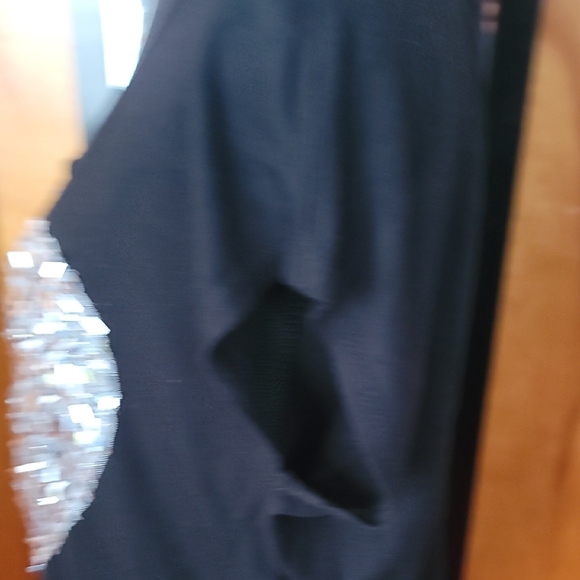 The Classic Black Tee with Silver Sequin Heart - Picture 5 of 9